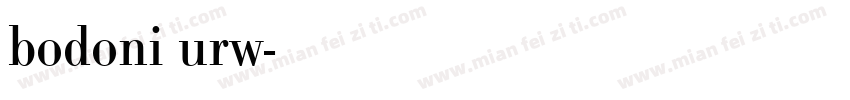 bodoni urw字体转换